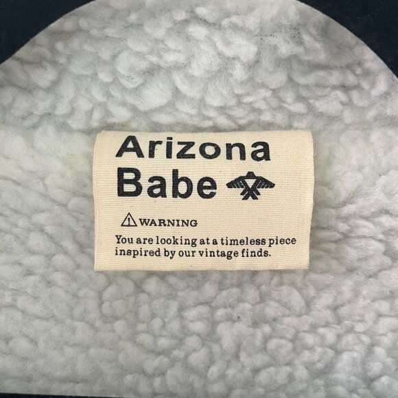 Arizona Vintage 'Vancouver' black vegan Navajo bomber, one size - Picture 10 of 12